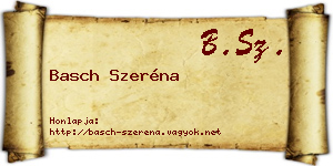 Basch Szeréna névjegykártya